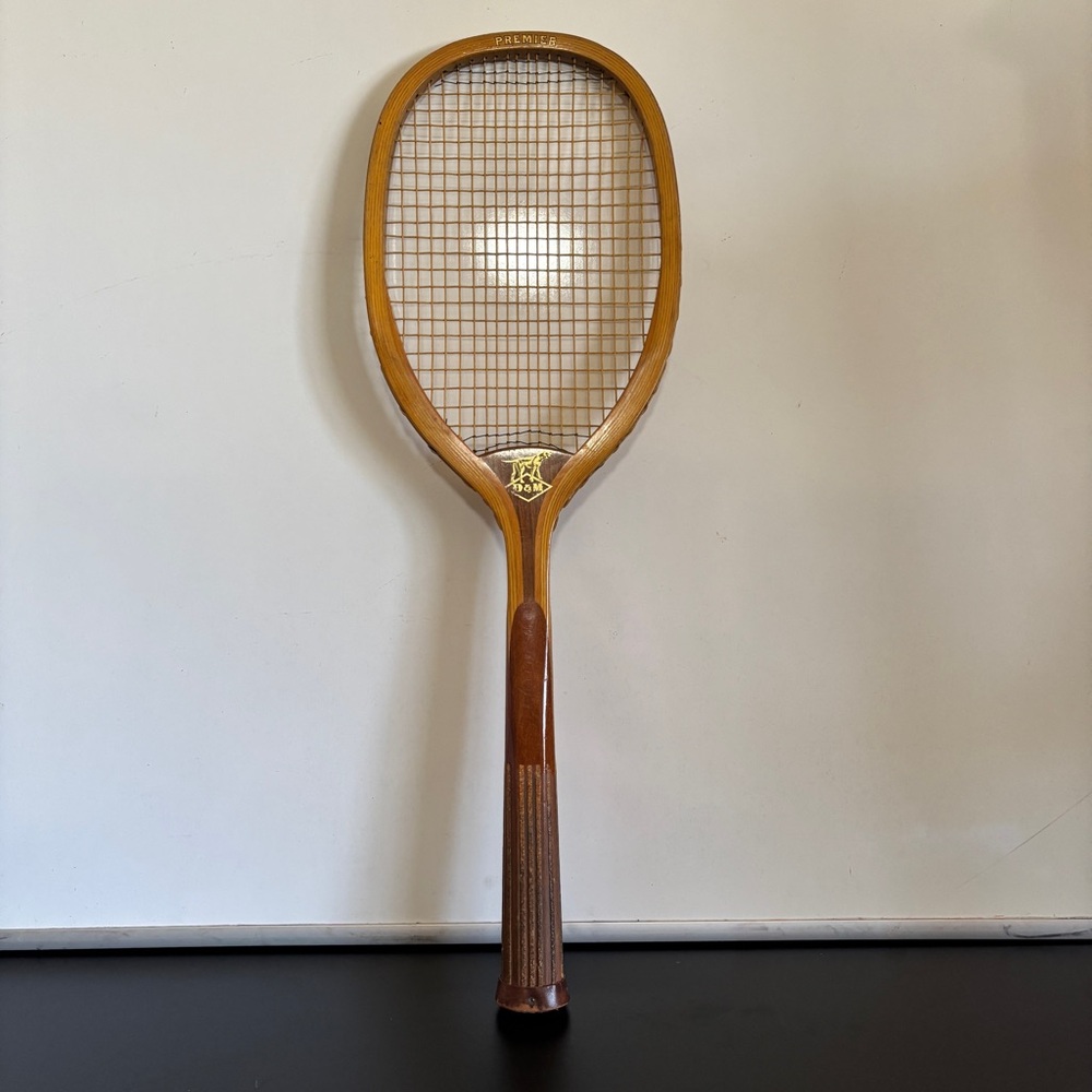 Vintage Antique The Golden Years Premier D&M Wood Tennis Racket with Case